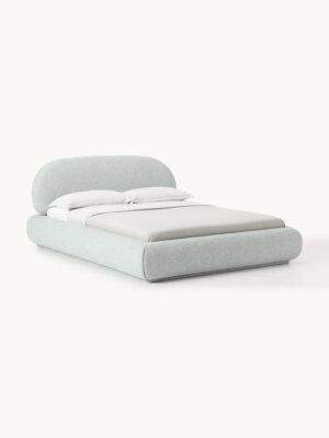 Upholstered Bouclé Bed Alba with Storage