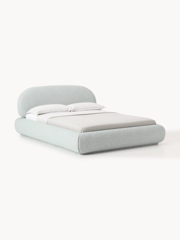 Upholstered Bouclé Bed Alba with Storage