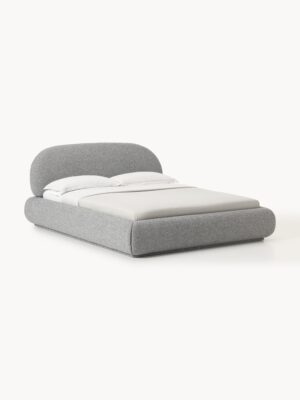 Upholstered Bouclé Bed Alba with Storage
