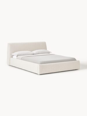 Upholstered Bouclé Bed Cloud with Storage Space