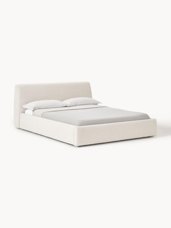 Upholstered Bouclé Bed Cloud with Storage Space