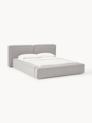 Upholstered Bouclé Bed Lennon with Storage Space