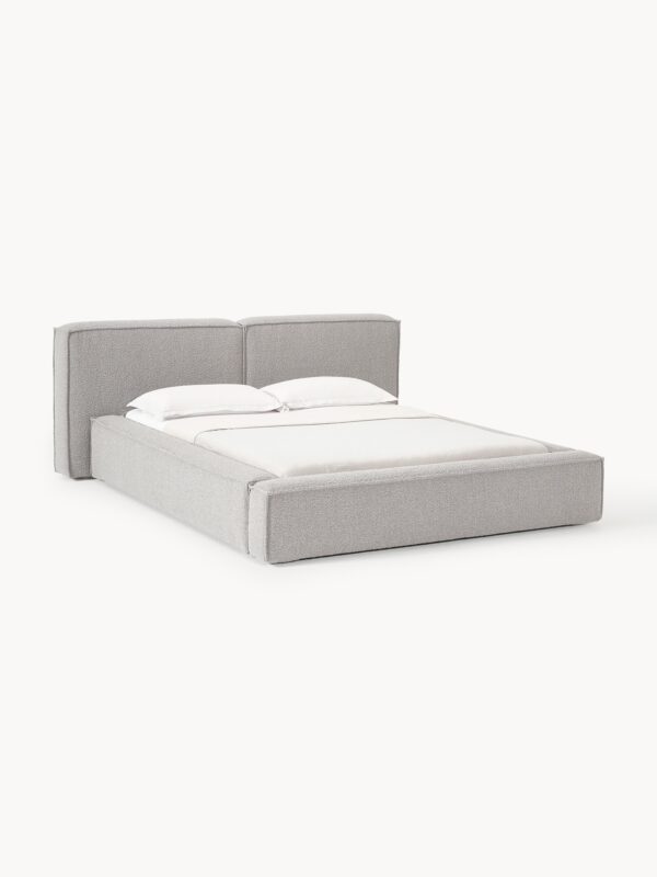 Upholstered Bouclé Bed Lennon with Storage Space