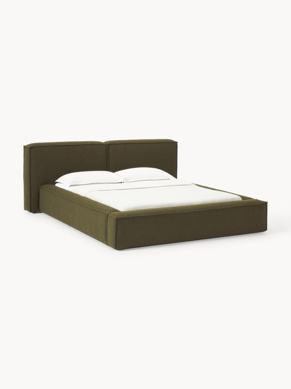Upholstered Bouclé Bed Lennon with Storage Space
