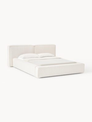 Upholstered Bouclé Bed Lennon with Storage Space