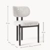 Upholstered Bouclé Dining Chair Adrien