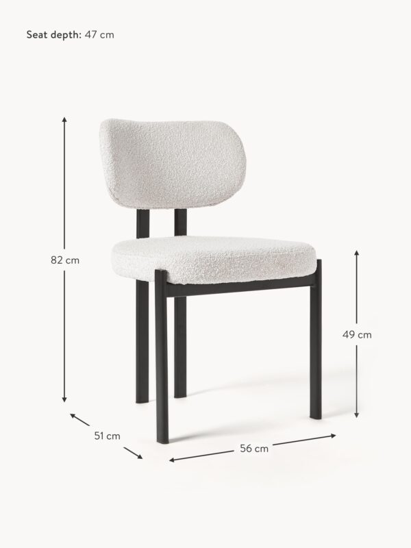 Upholstered Bouclé Dining Chair Adrien