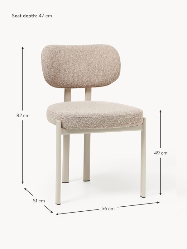 Upholstered Bouclé Dining Chair Adrien
