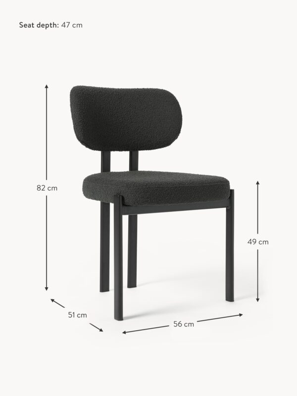 Upholstered Bouclé Dining Chair Adrien