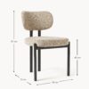 Upholstered Bouclé Dining Chair Adrien