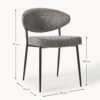 Upholstered Dining Chairs Adele, Set of 2