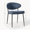 Upholstered Dining Chairs Adele, Set of 2