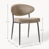 Upholstered Dining Chairs Adele, Set of 2
