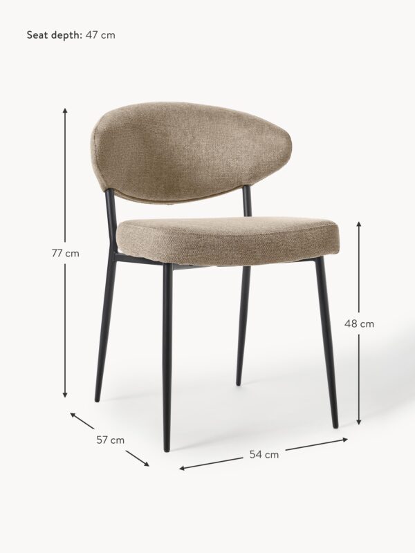 Upholstered Dining Chairs Adele, Set of 2