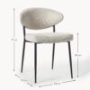 Upholstered Dining Chairs Adele, Set of 2