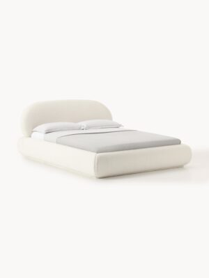 Upholstered Teddy Bed Alba with Storage