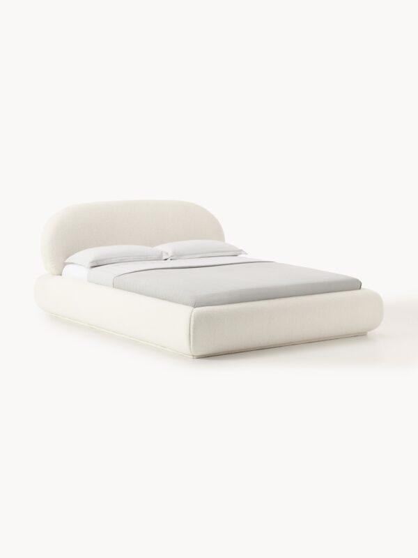 Upholstered Teddy Bed Alba with Storage