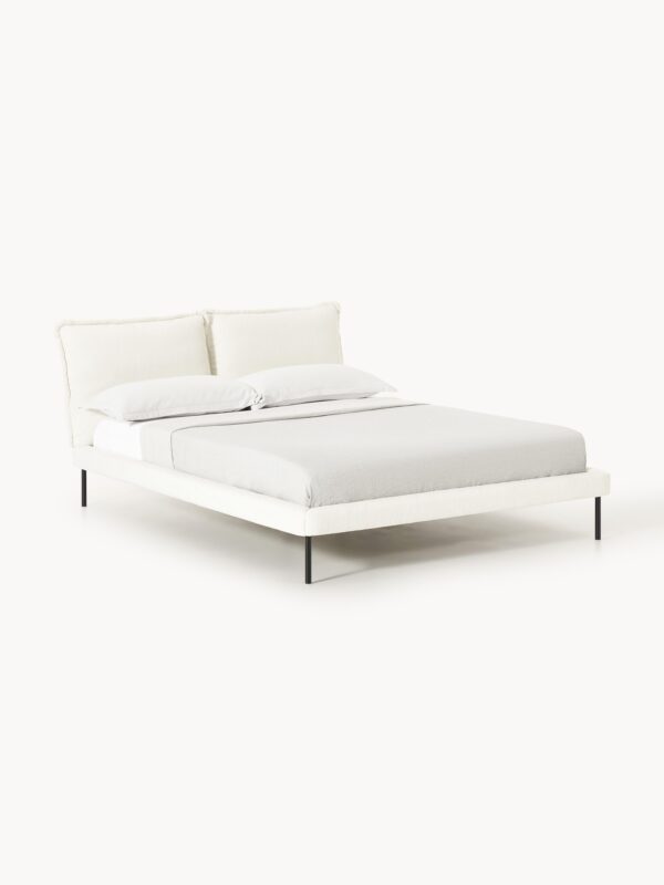 Upholstered Teddy Bouclé Bed Amelia