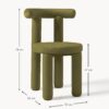 Upholstered Velvet Chair Calan