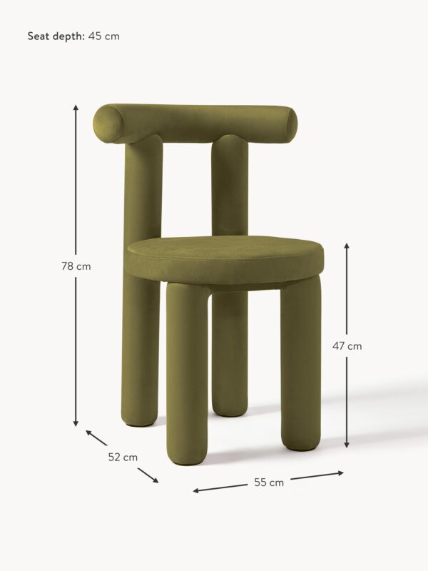 Upholstered Velvet Chair Calan