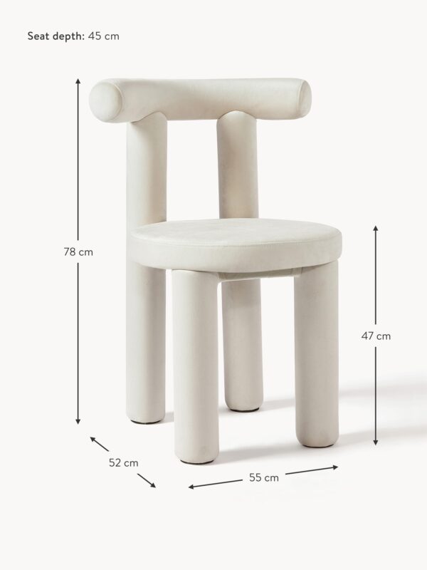 Velvet Upholstered Chair Calan