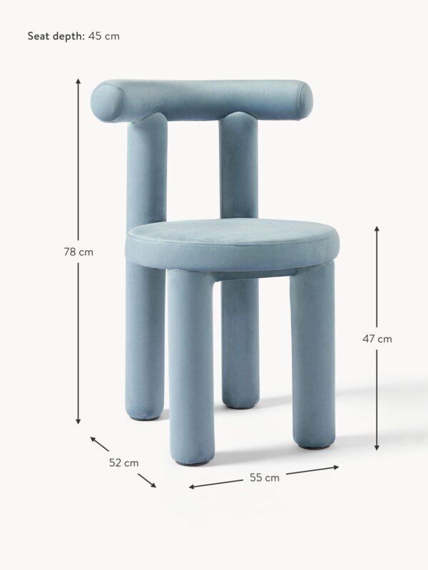 Velvet Upholstered Chair Calan