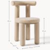 Velvet Upholstered Chair Calan