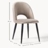 Velvet Upholstered Chair Rachel