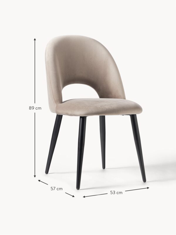 Velvet Upholstered Chair Rachel