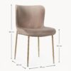 Velvet Upholstered Chair Tess