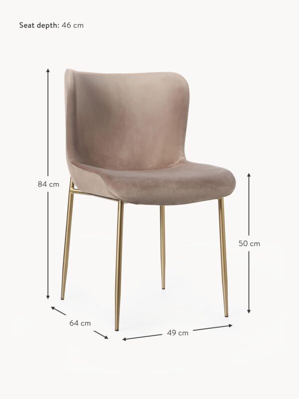 Velvet Upholstered Chair Tess