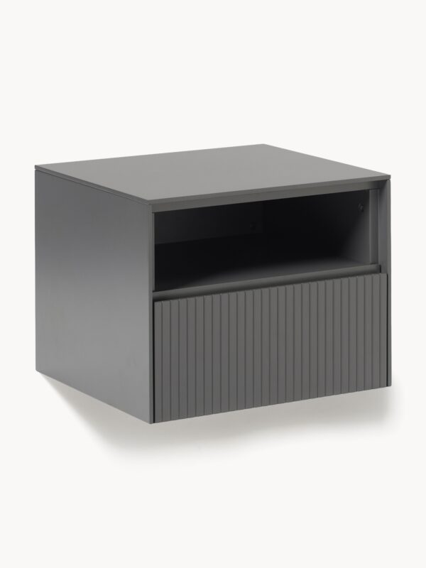 Wall-Mounted Bedside Table Shea with Ribbed Front