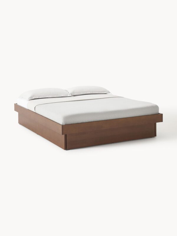 Wooden Bed Sato with Drawers