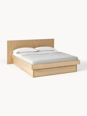 Wooden Bed Sato with Drawers and Headboard