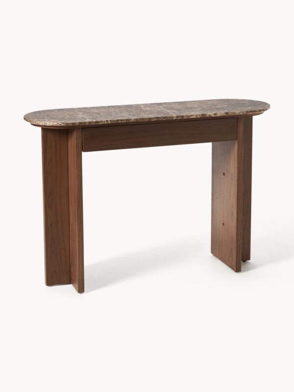 Wooden Console Table Zumi with Marble Top