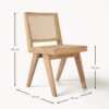 Wooden Dining Chair Sissi with Viennese Wickerwork