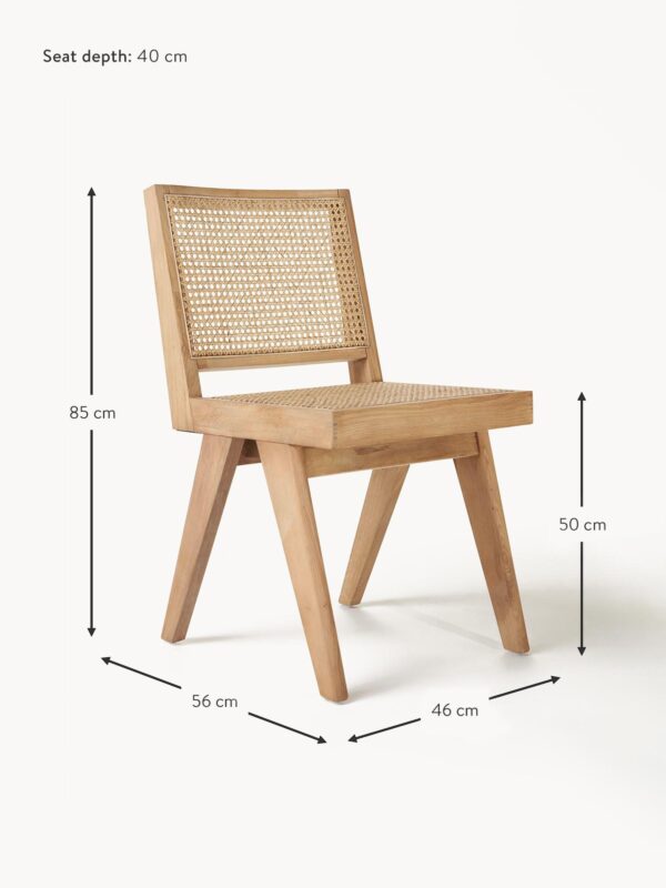 Wooden Dining Chair Sissi with Viennese Wickerwork