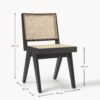 Wooden Dining Chair Sissi with Viennese Wickerwork