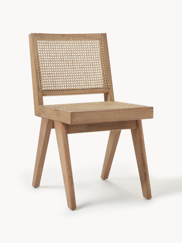 Wooden Dining Chair Sissi with Viennese Wickerwork