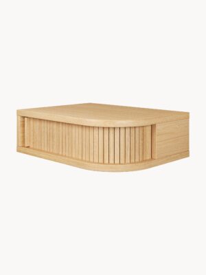 Wooden Wall-Mounted Bedside Table Farsta Tambour with Drawer