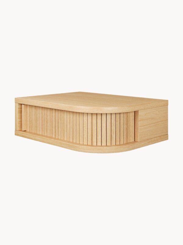 Wooden Wall-Mounted Bedside Table Farsta Tambour with Drawer