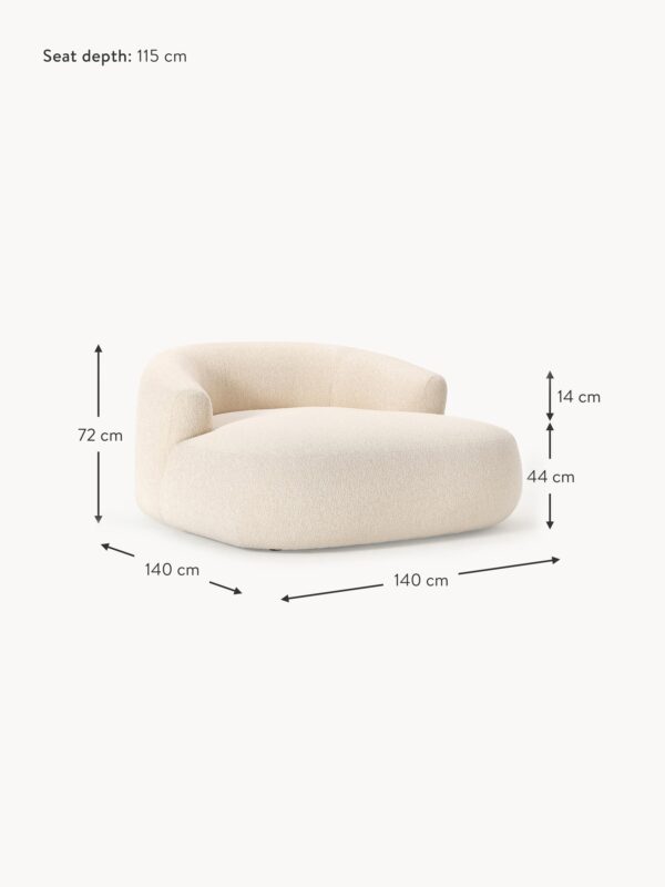 XL Bouclé Lounge Chair Sofia
