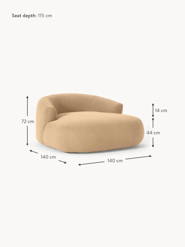 XL Bouclé Lounge Chair Sofia