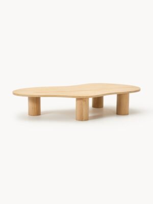 XL Oak Wood Coffee Table Didi in Organic Shape