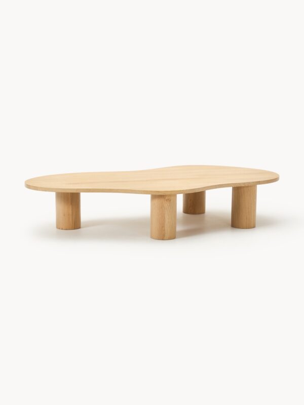 XL Oak Wood Coffee Table Didi in Organic Shape