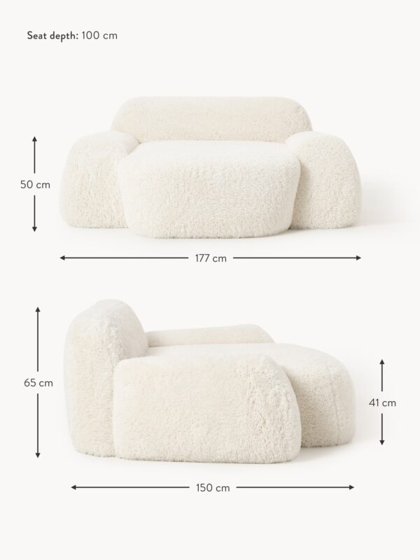XL Teddy Lounge Chair Wolke